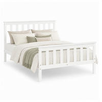HOLZBETT Doppelbett mit Lattenrost 140/200 cm weiß - Weiß, Holz (140/200cm) - Homestyle4u