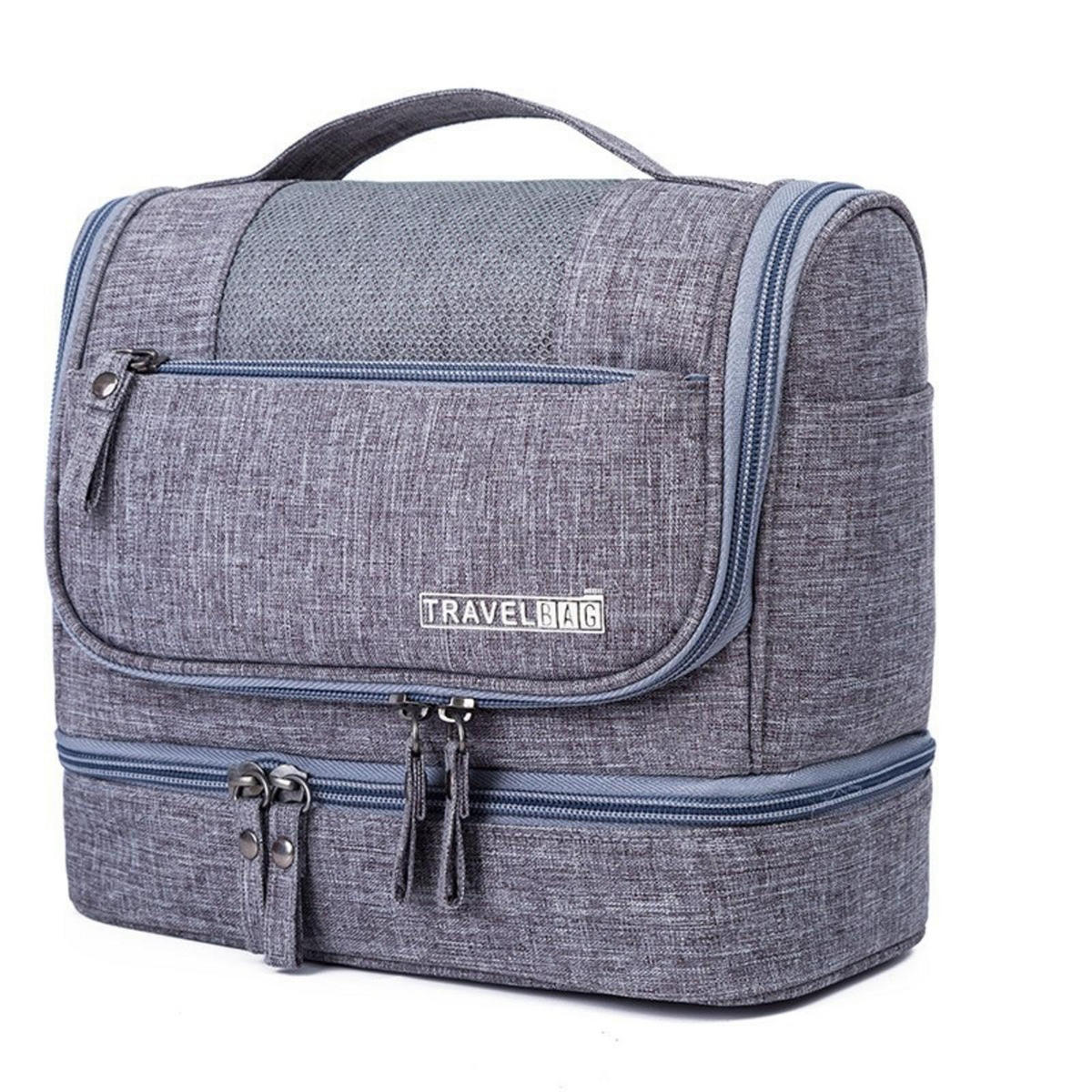 KOSMETIKTASCHE grau Oxford-Gewebe - Grau, Textil (13/21/25cm) - Kaket