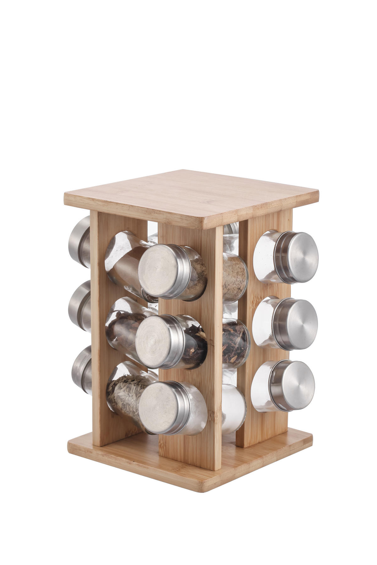 GEWÜRZREGAL Modern Kitchen Naturfarbe 15/15/23.5 cm Holz - Naturfarben, Holz (15/23.5/15cm) - Mondex