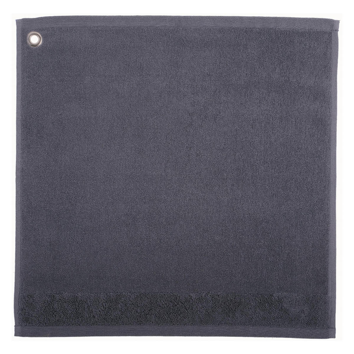 HANDTUCH MIT ÖSE Curl umbra 50 x 50 cm - Grau, Textil (50/50cm) - Winkler