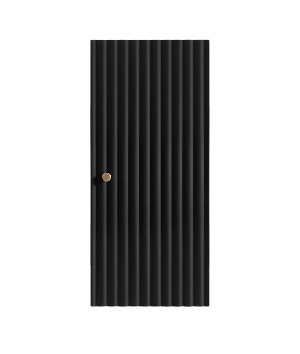 HÄNGESCHRANK BELLO geriffelt Schwarz matt 35/68/27 cm - Schwarz, Holzwerkstoff/Metall (35/68/27.2cm) - Rodan