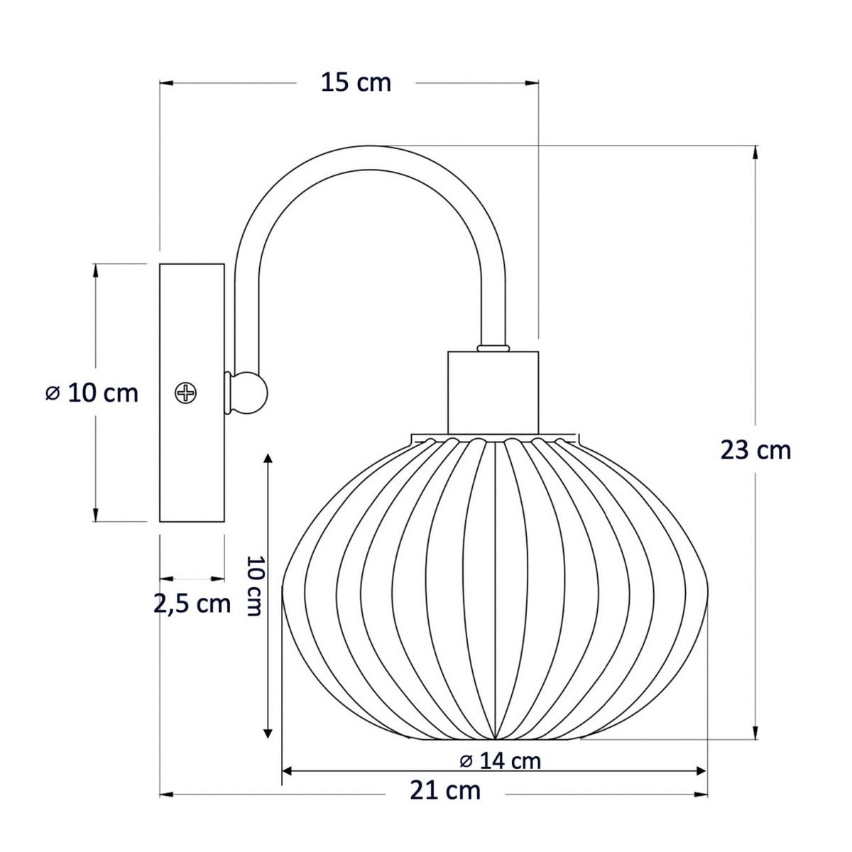 WANDLEUCHTE Seren, Chrom, Weiß und Grün, 23cm - Grün, Glas (21/23/21cm) - KOSILUM