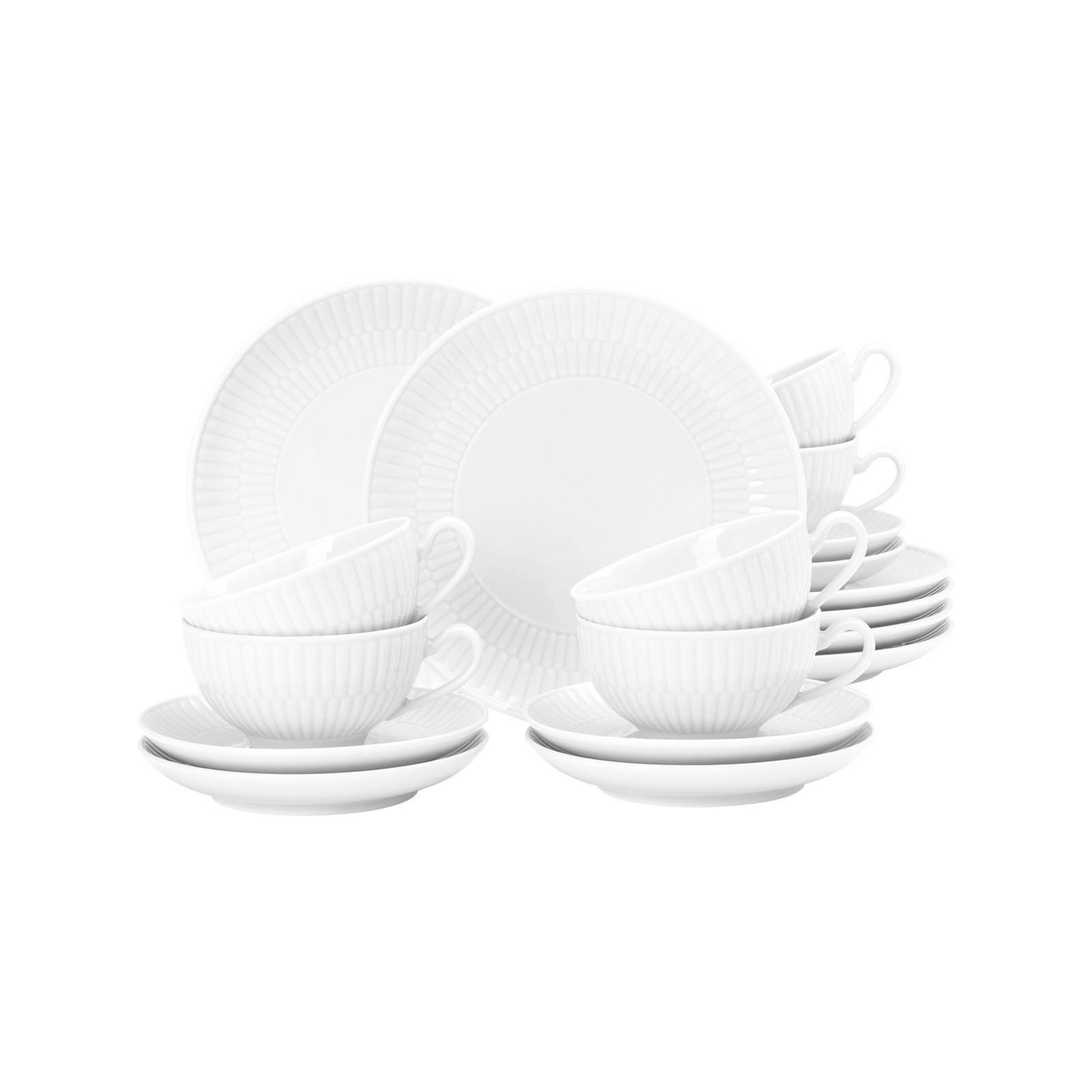 TEESERVICE Amina Weiß 18er Set - Weiß, Keramik (1/1/1cm) - Seltmann Weiden