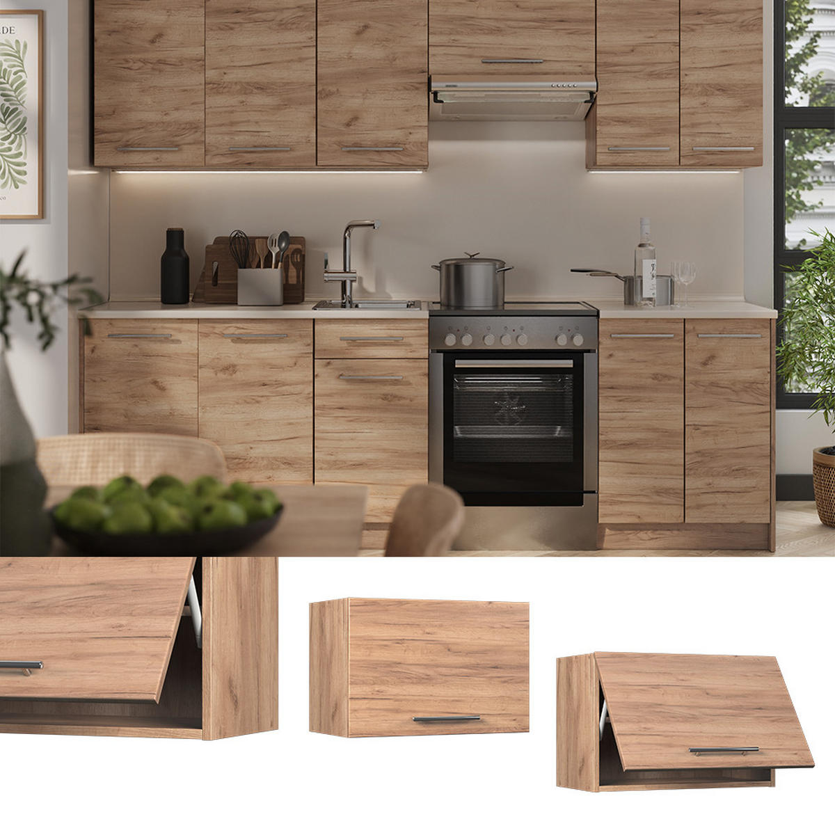 NÁSTENNÁ SKRINKA Fame-Line, Dub Goldkraft/Dub Goldkraft, 60 cm, AP Oak - dub medový, kompozitné drevo (60/40/34.1cm) - Vicco