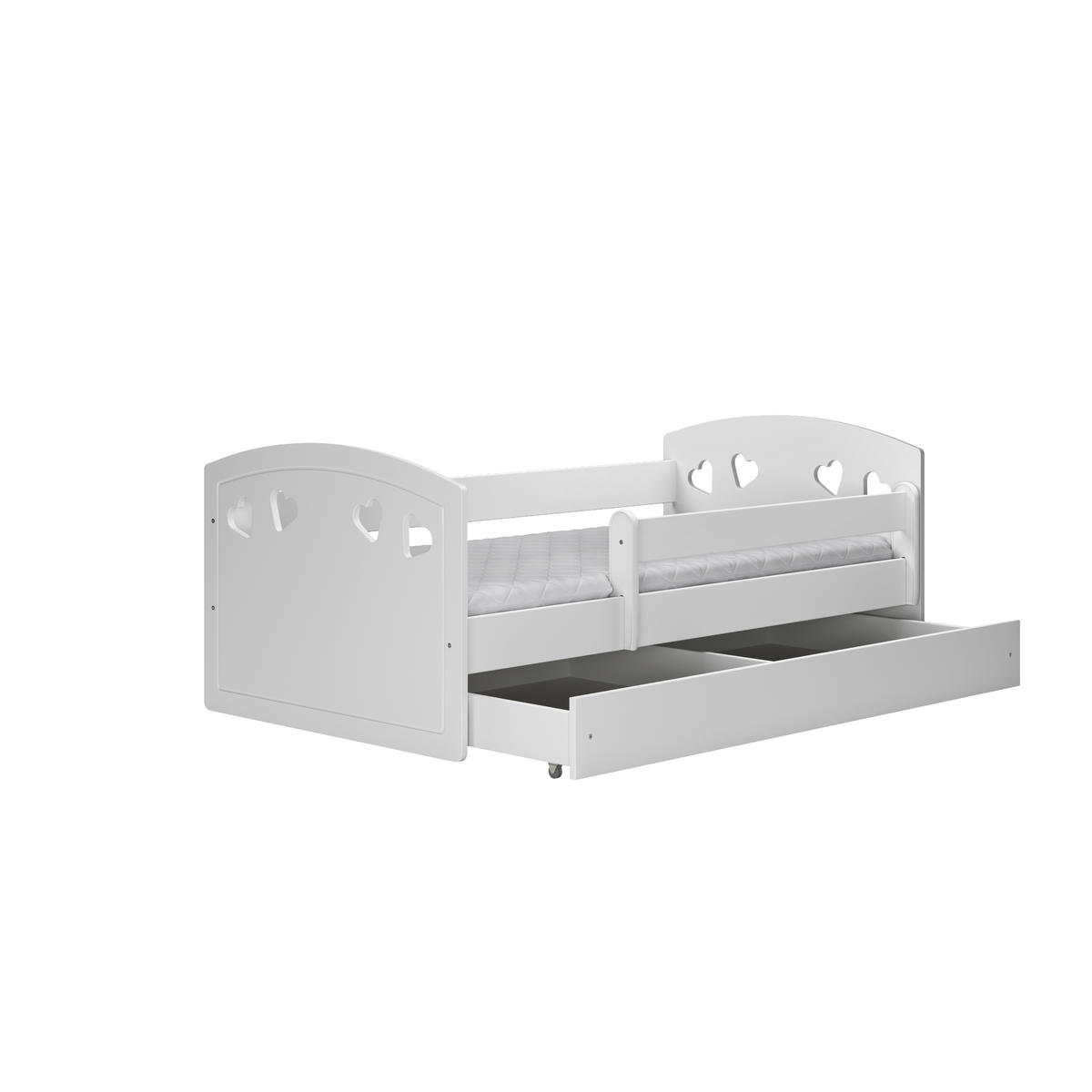 KINDERBETT JULIA mit Schublade ohne Matratze 90/65/184 - Weiß, Holzwerkstoff (80/180cm) - RAUMHIRSCH FURNITURE