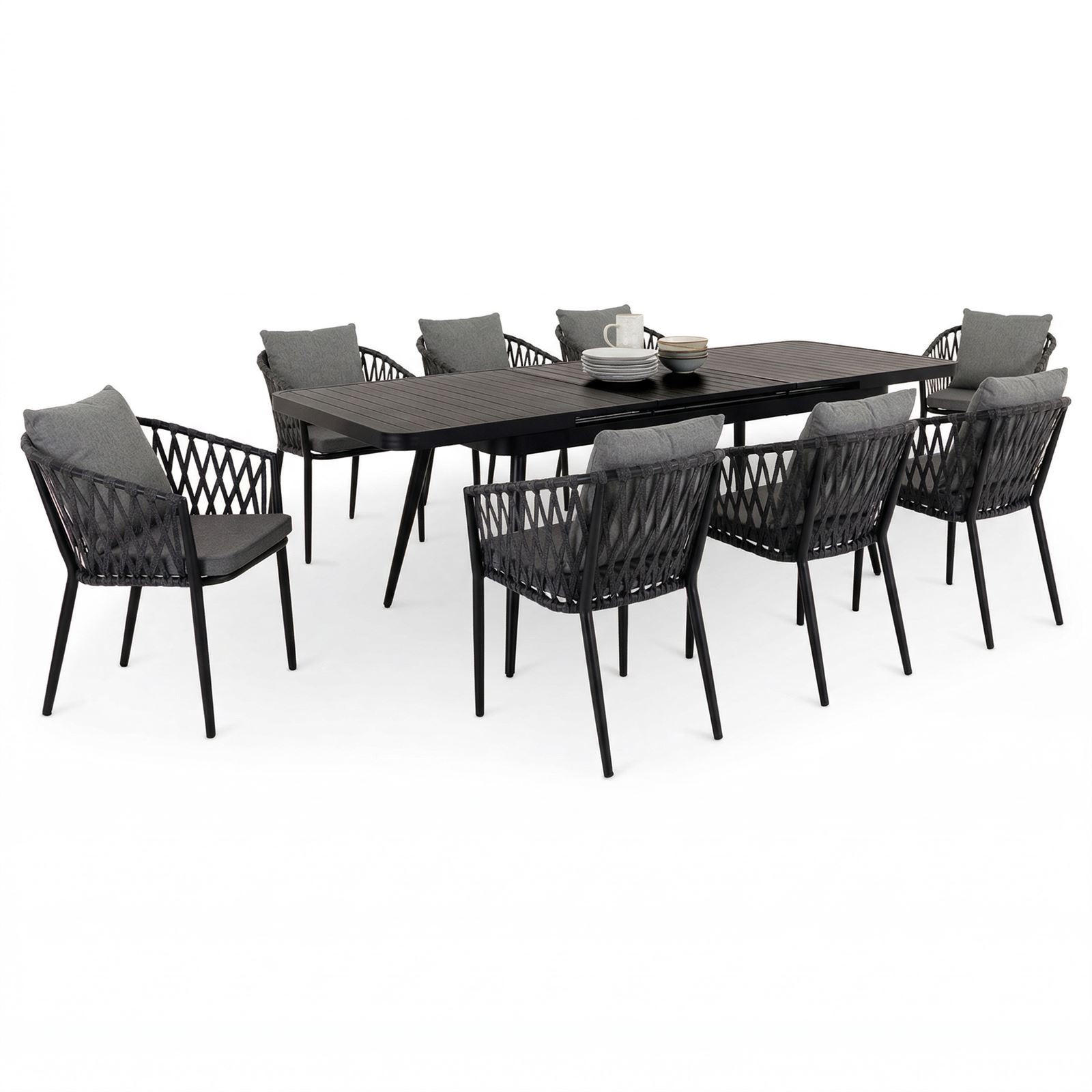 GARTENMÖBEL SET SUNNY - Grau, Metall - IDIMEX