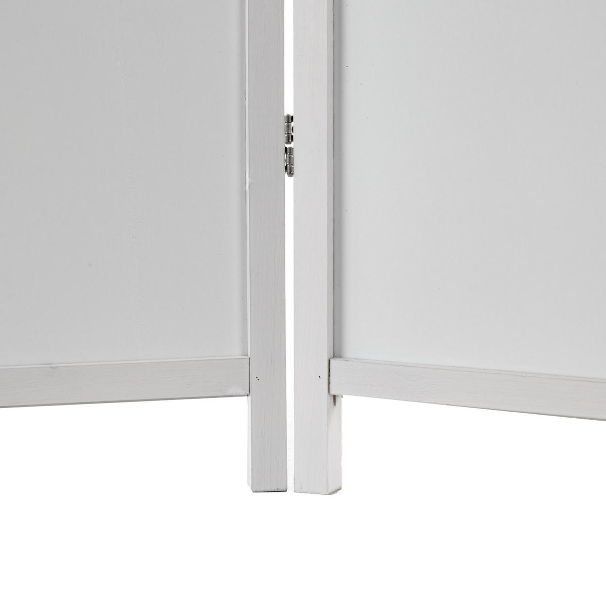 PARAVENT 3-tlg. 130/175 cm Weiß Holzlamellen - Weiß, Holz (130/175/2cm) - Homestyle4u