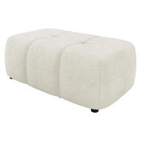 POLSTERHOCKER Furyn Boucle - Creme/Schwarz, Holzwerkstoff/Kunststoff (93/38/62cm) - MIRJAN24