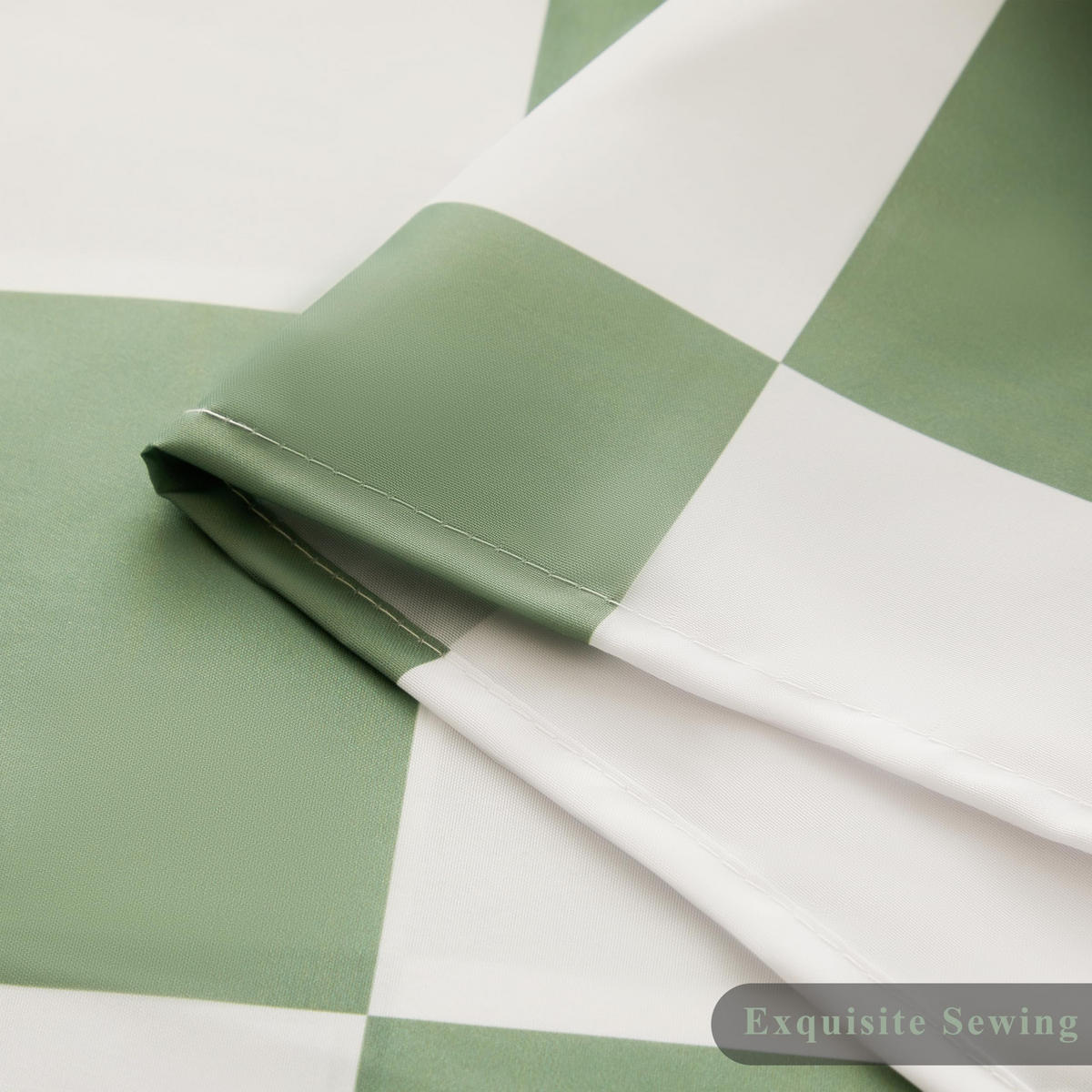 DUSCHVORHANG Grün kariert Schachbrettmuster Retro maschinenwaschbar fürs Badezimmer - Grün, Textil (180/180cm) - MCBOSON