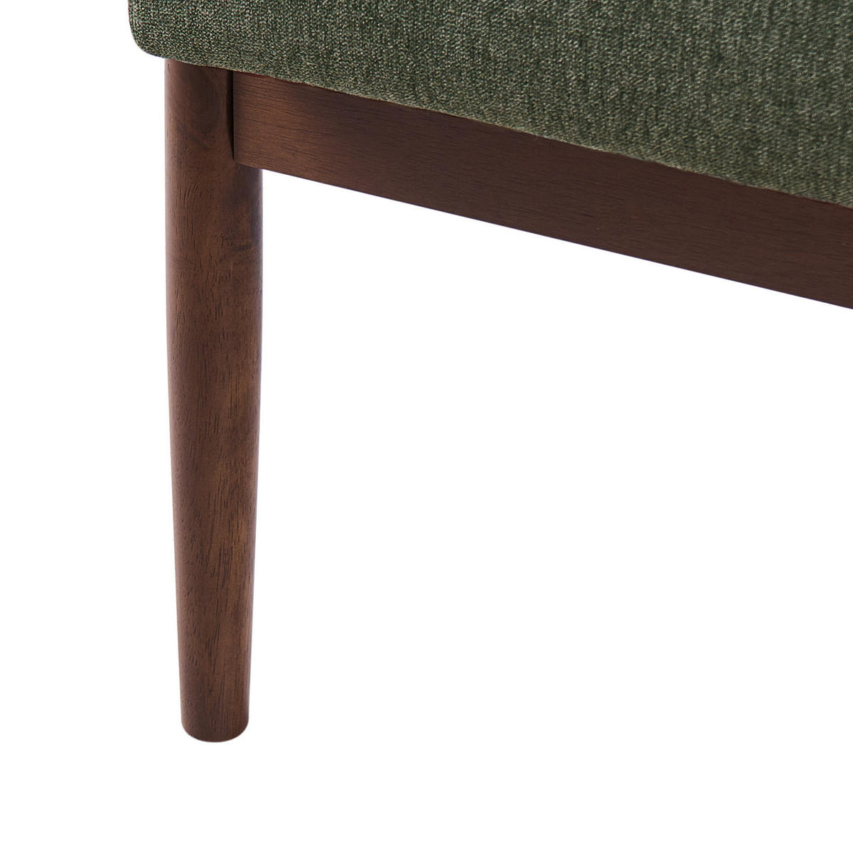 SOFA 3-Sitzer Dunkelbraun/Grün Esrum - Dunkelbraun/Grün, Holz/Textil (151/79/72cm) - Beliani