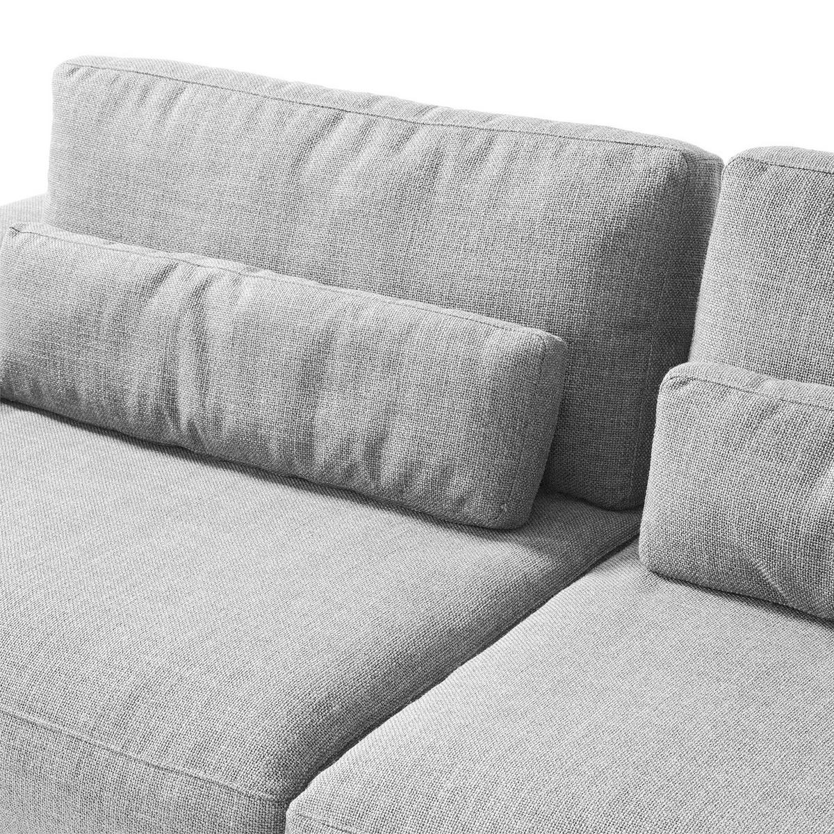 3-SITZER MODULSOFA - Hellgrau, Textil (228/80/117cm) - home24