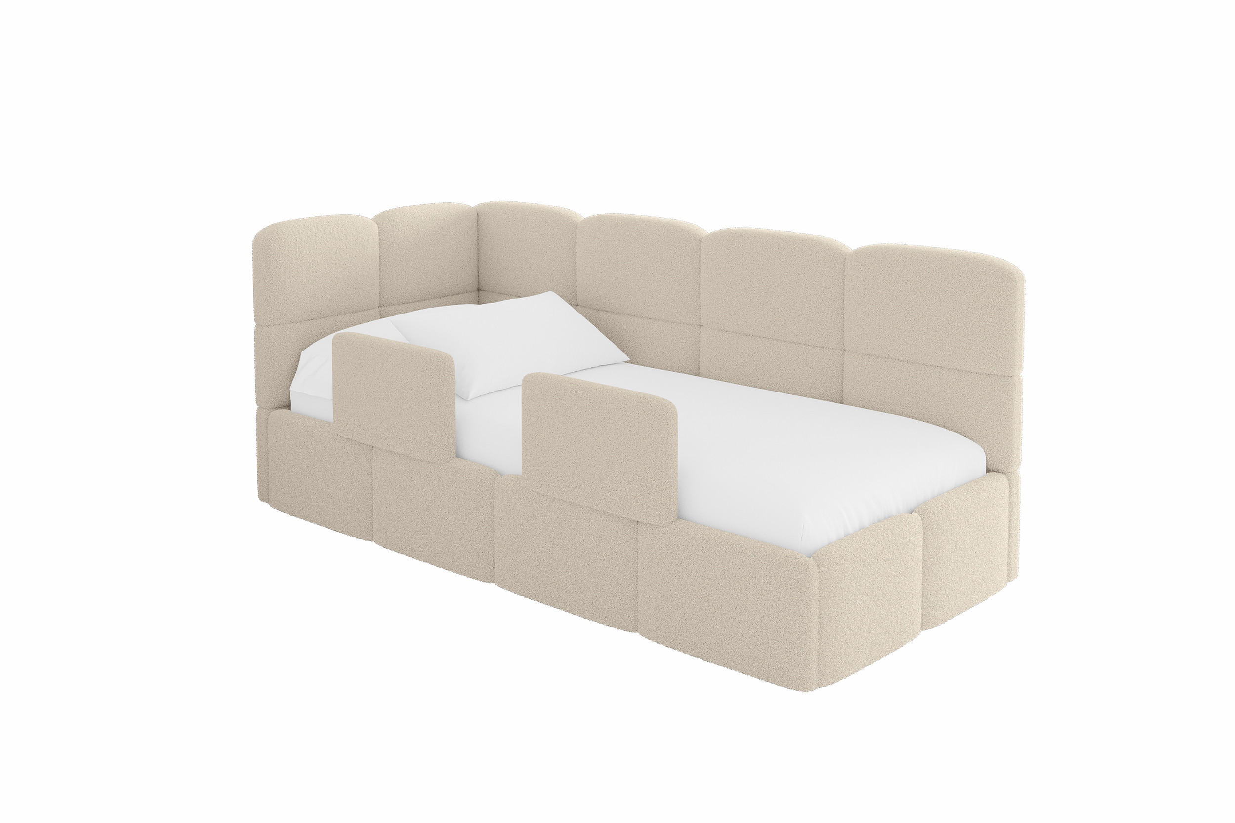 ALTDECOR JEDNOLŮŽKOVÁ POSTEL pro mládež s úložným prostorem, vpravo - KIVY 80x200 tmavě béžová