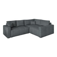 ROHOVÁ SEDAČKA ERONIS šedá - šedá, dřevo/textil (265/194cm) - MASSENO