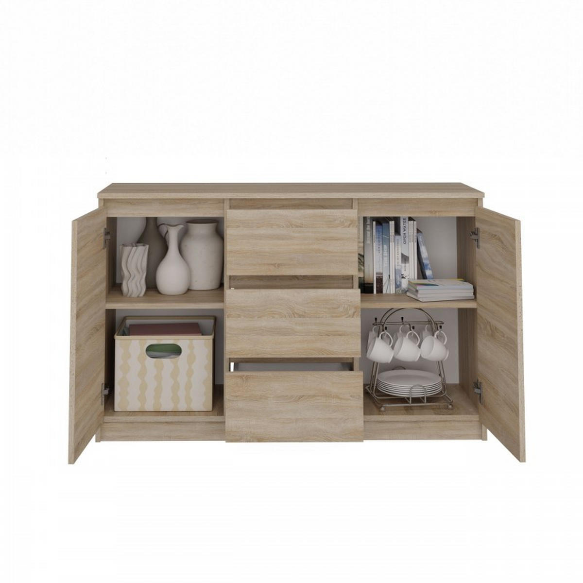 KOMMODE Sonoma Eiche 120/75/40 - Sonoma Eiche, Holzwerkstoff (120/75/40cm) - RAUMHIRSCH FURNITURE