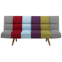 3-SITZER-SCHLAFSOFA Polsterbezug Bunt Ingaro - Hellblau, Textil (182/86/79cm) - Beliani