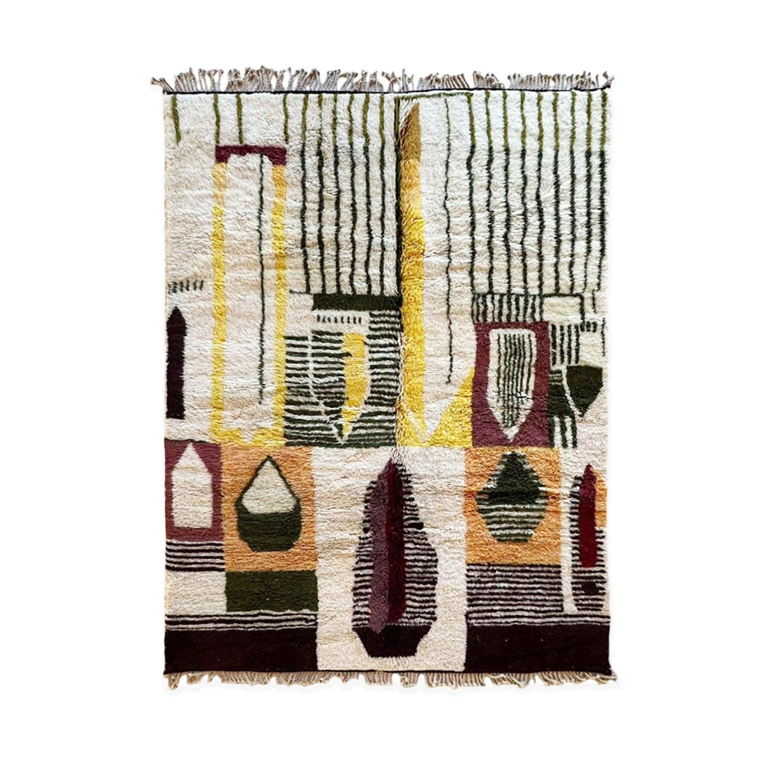 BERBERTEPPICH aus Marokko modern 140x 200 cm - Multicolor, Naturmaterialien (140/200cm) - AFK Living
