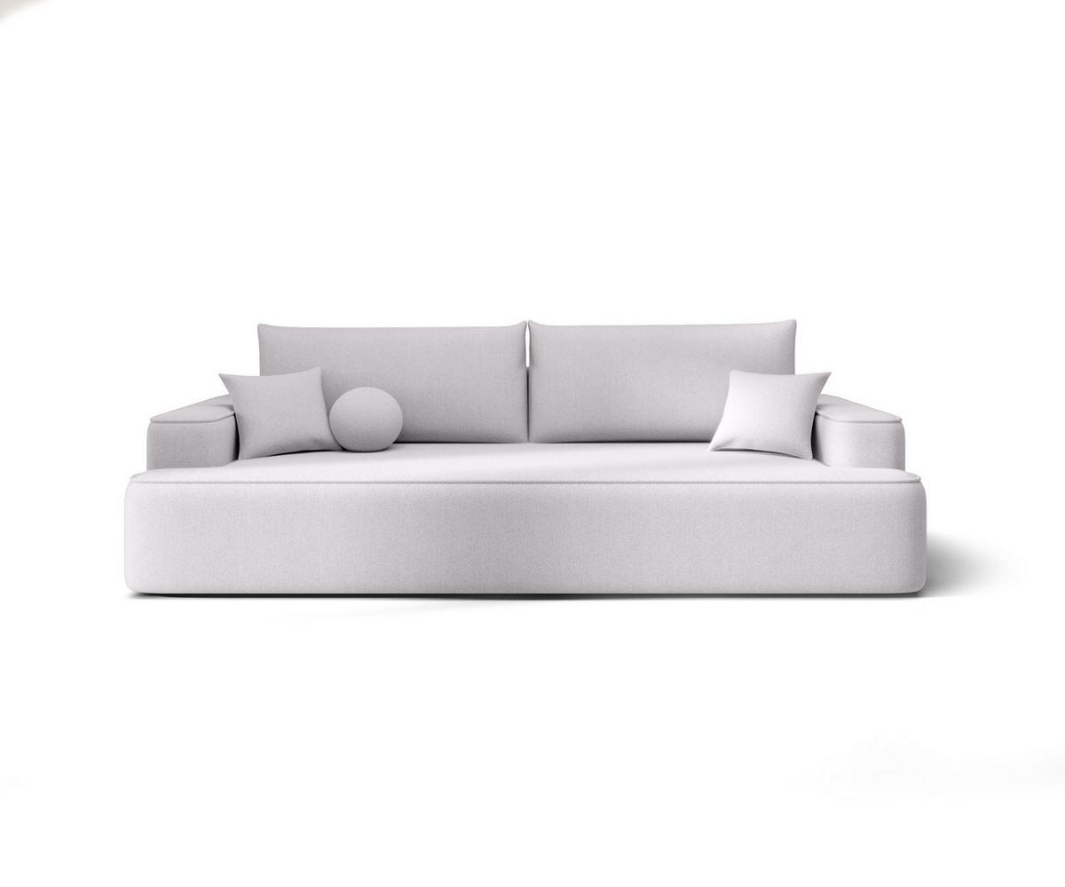 SOFA mit Schlaffunktion FIGO Curio 80 - Hellgrau, Textil (250/75/150cm) - Bedante