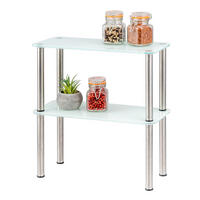 GLAS-KÜCHENREGAL weiß - Weiß, Glas (32/33/14cm) - bremermann