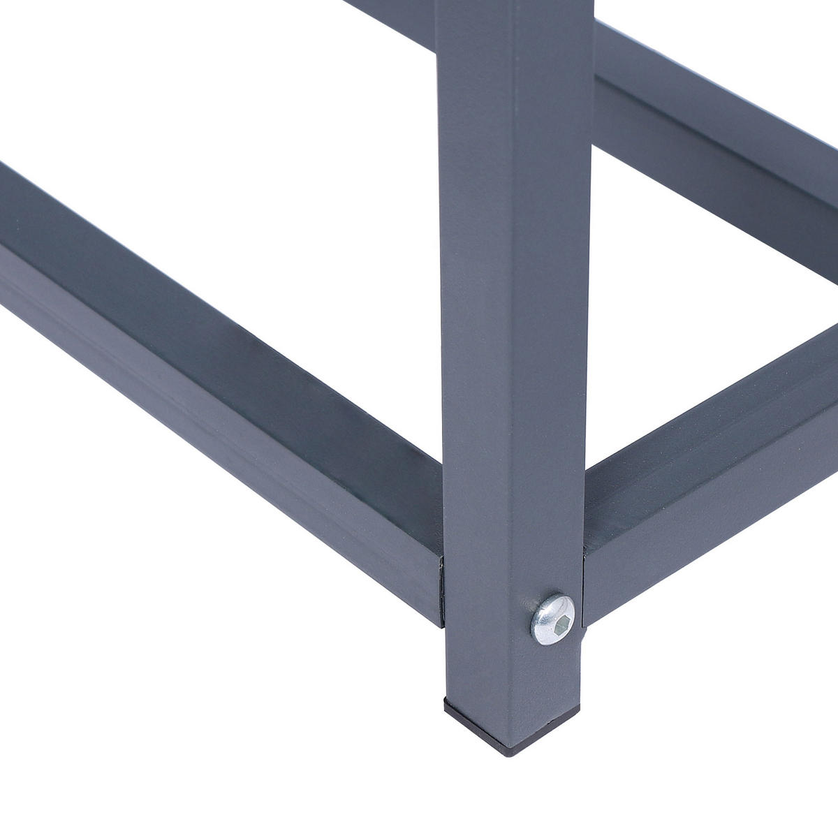 KAMINHOLZREGAL - Schwarz, Metall (83/185/187.5cm) - ML-DESIGN