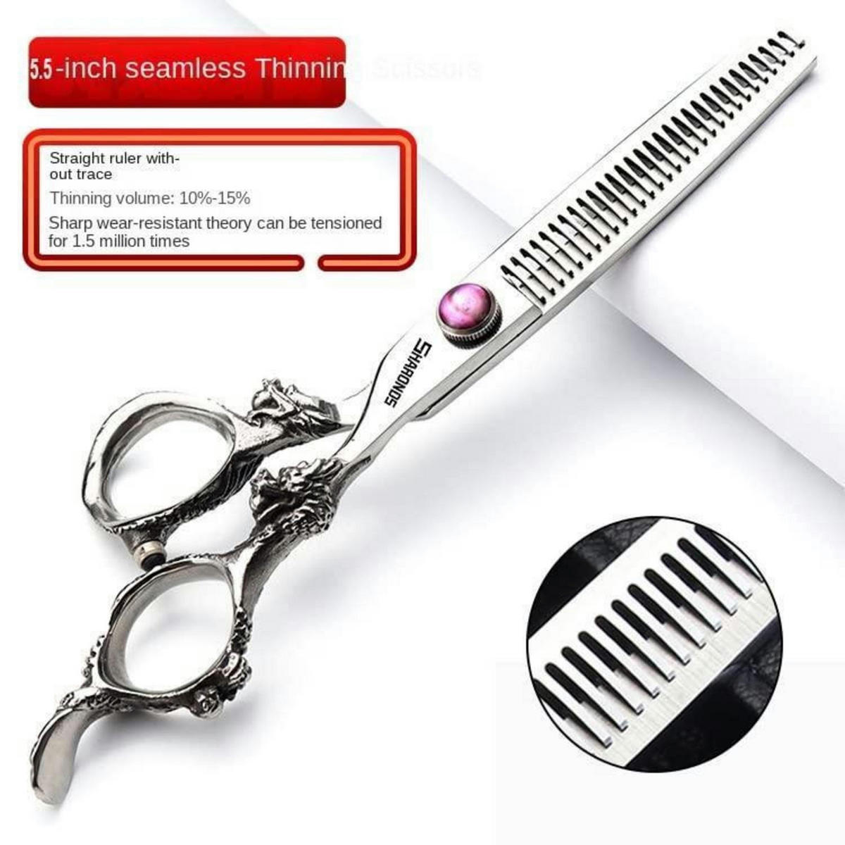 FRISEURSCHEREN Set 6 Zoll Edelstahl Ergonomisch - Silberfarben, Metall (6/1/17.8cm)