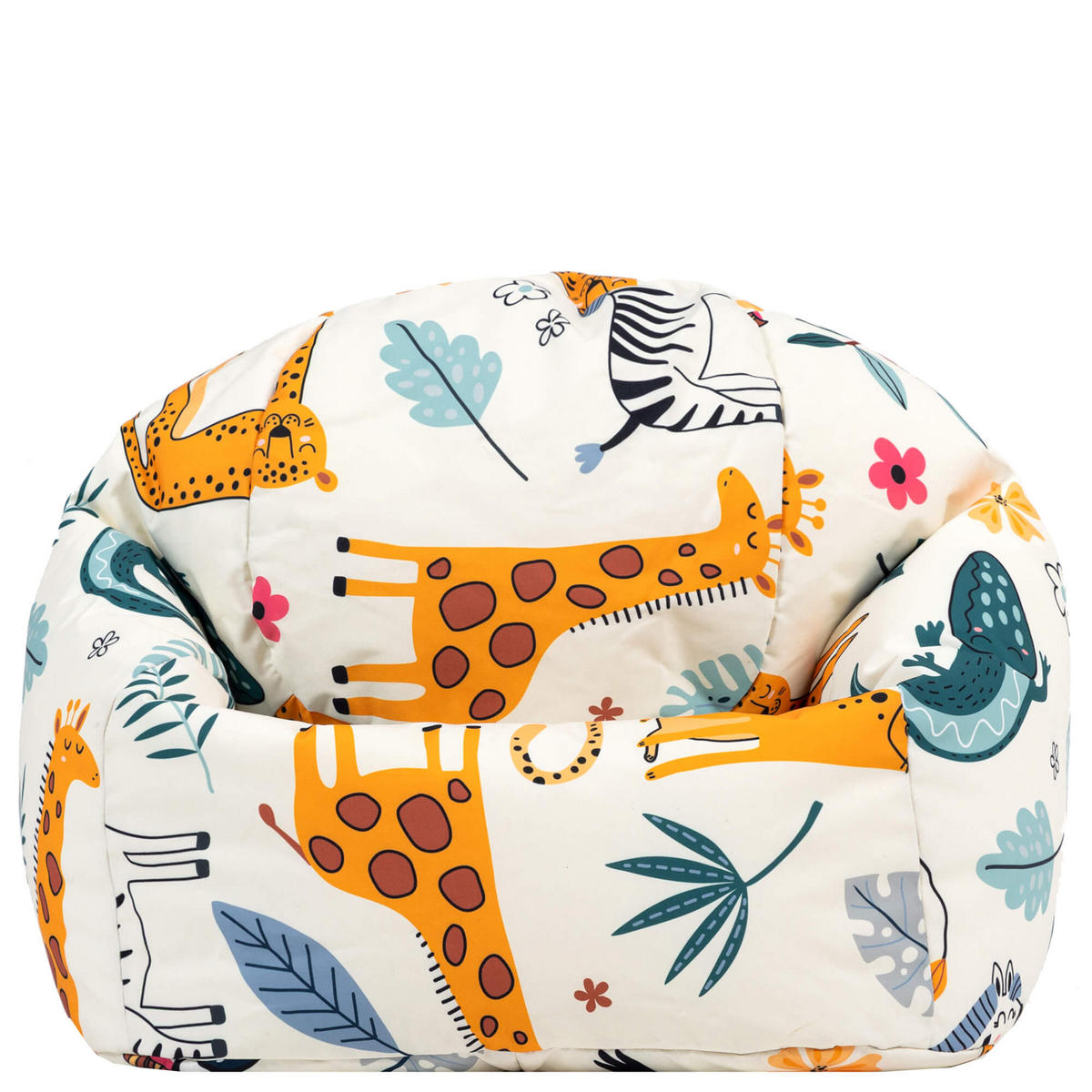 KINDERSITZSACK Safari Druck - Weiß, Textil (53/50/53cm) - icon