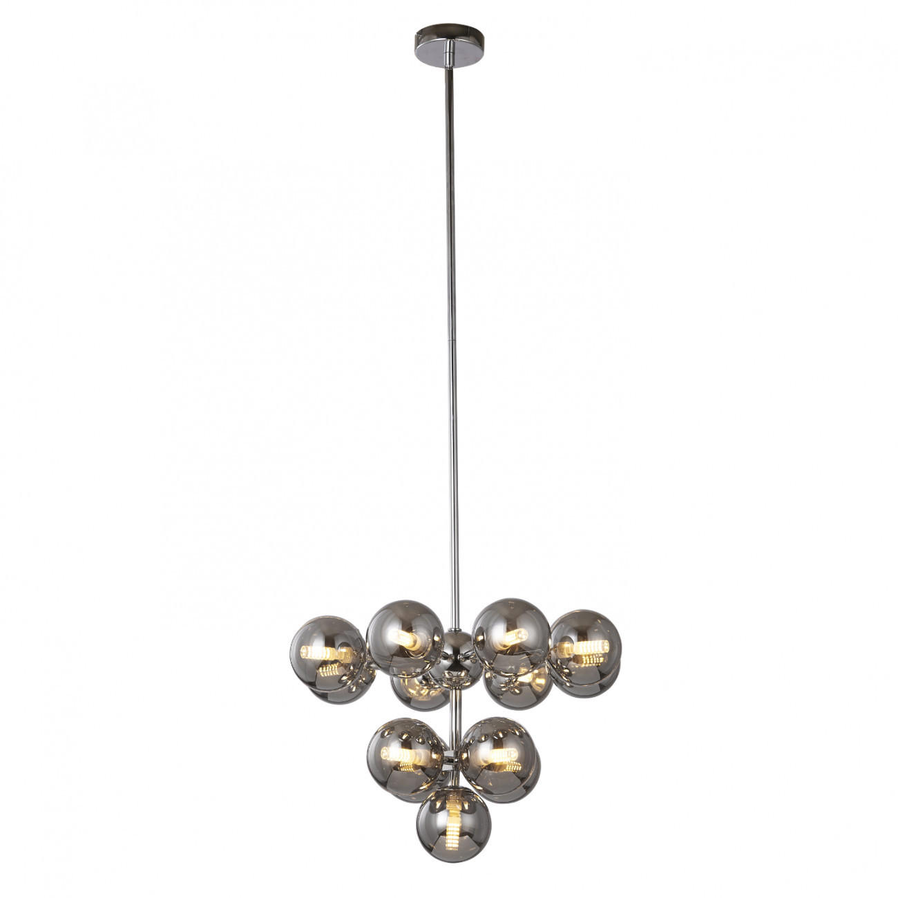 HÄNGELEUCHTE Nizzalo, Silber/Chrom, 35cm - Chromfarben, Glas (35/50/35cm) - KOSILUM
