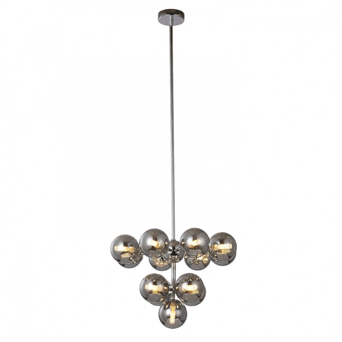 HÄNGELEUCHTE Nizzalo, Silber/Chrom, 35cm - Chromfarben, Glas (35/50/35cm) - KOSILUM