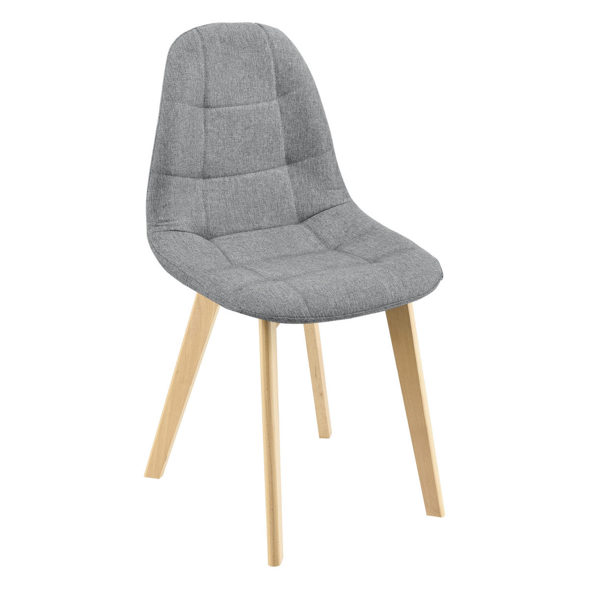 ESSZIMMERSTUHL Kopparberg 4er-Set - Hellgrau, Textil (53/86/47cm) - [en.casa]