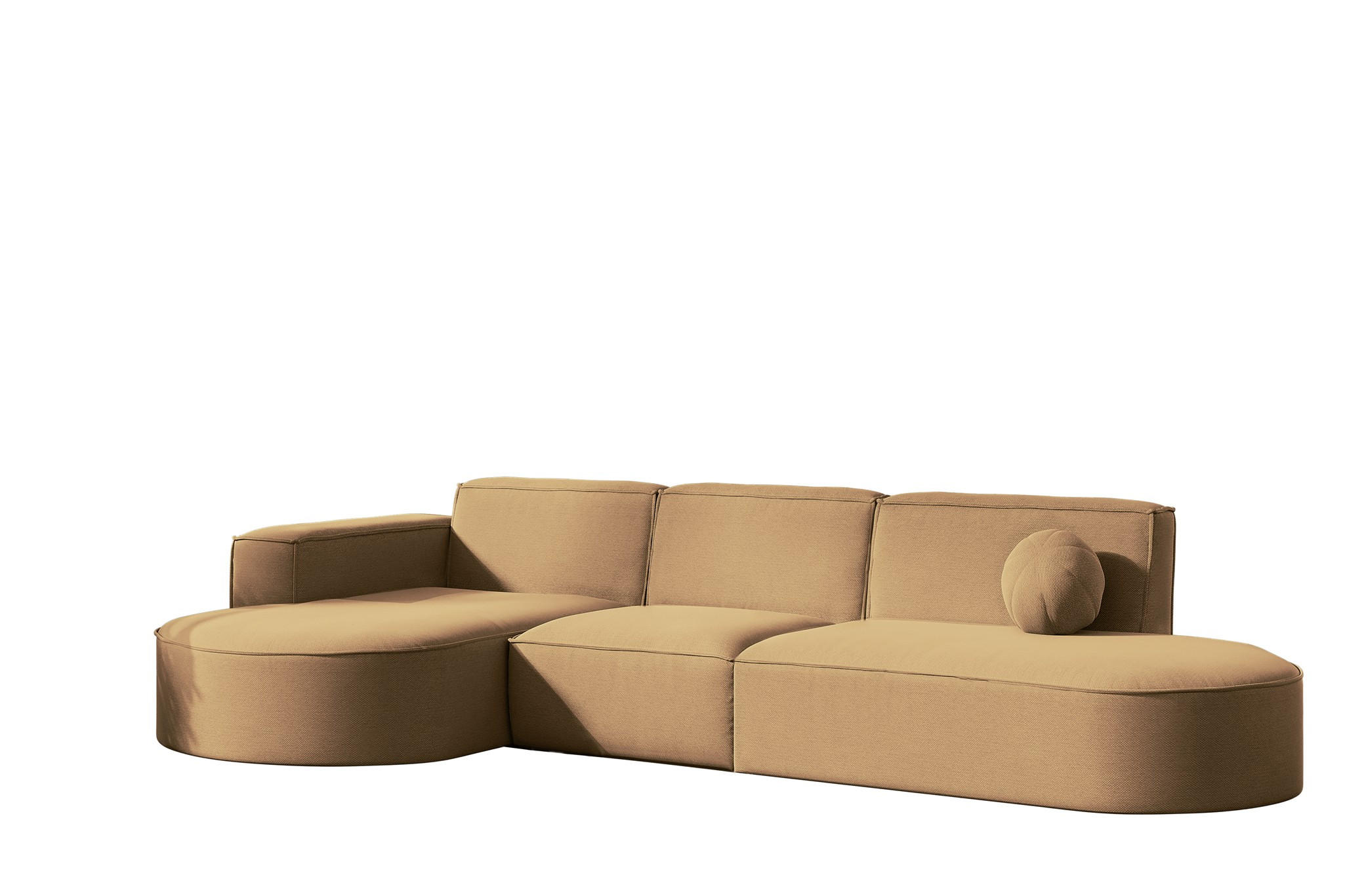 Fun Möbel Ecksofa Braun 296x78x165 cm