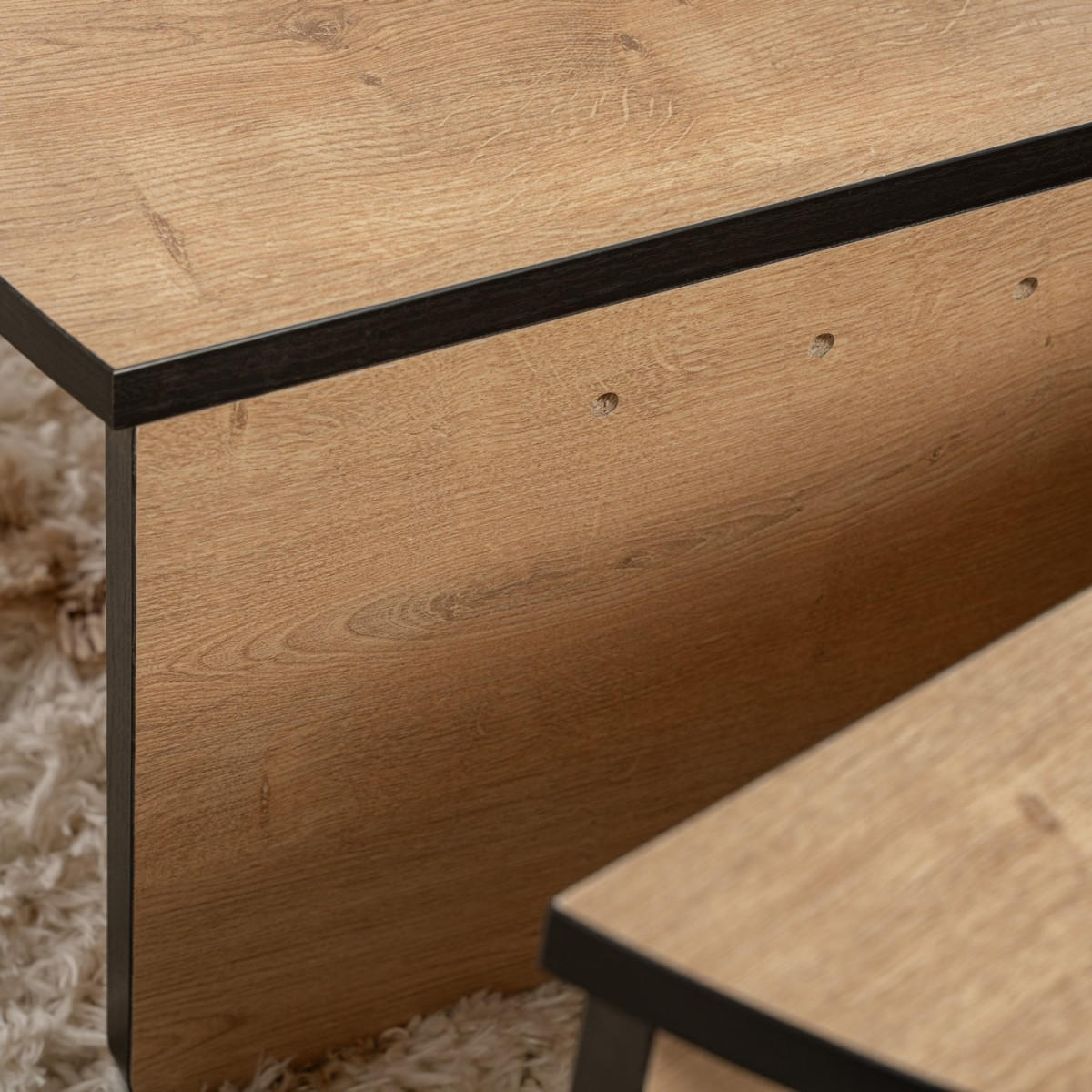 COUCHTISCH orion Chêne à miel - Schwarz, Holzwerkstoff (9.5/90/35cm) - Calicosy