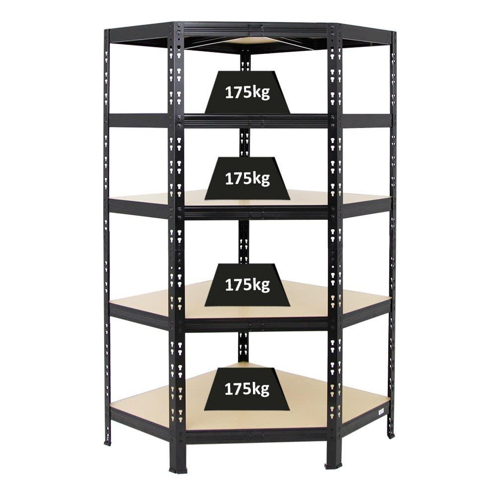 ECKREGAL Tiger 180x90x45 cm Fachlast 175 kg Schwarz - Schwarz, Metall (90/180/45cm) - PROREGAL