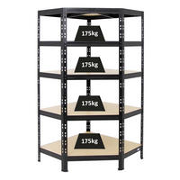 ECKREGAL Tiger 180x90x45 cm Fachlast 175 kg Schwarz - Schwarz, Metall (90/180/45cm) - PROREGAL