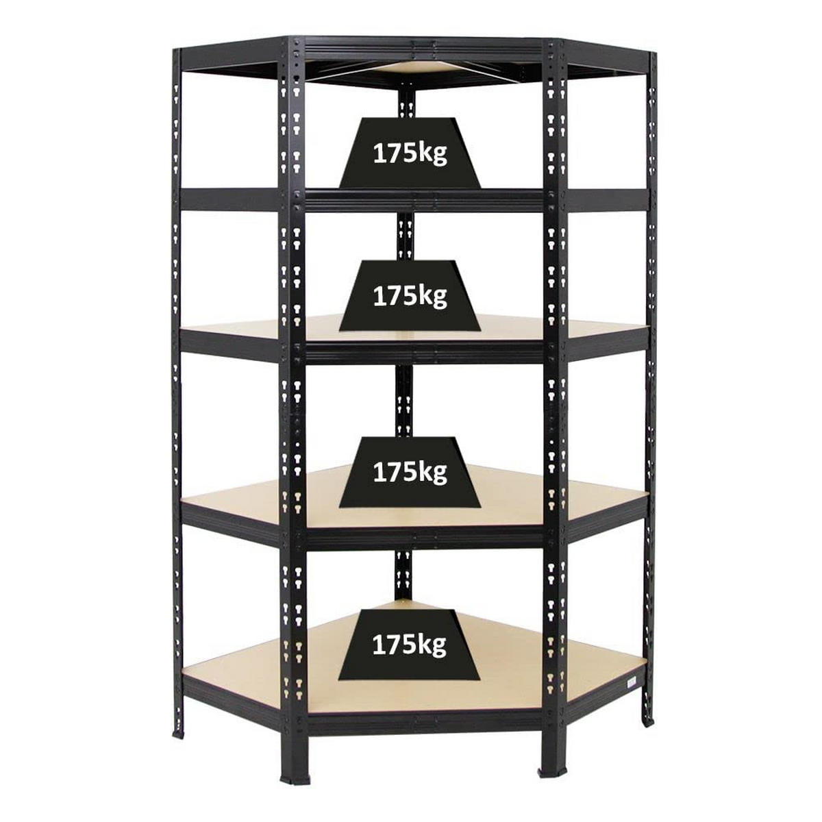 ECKREGAL Tiger 180x90x45 cm Fachlast 175 kg Schwarz - Schwarz, Metall (90/180/45cm) - PROREGAL