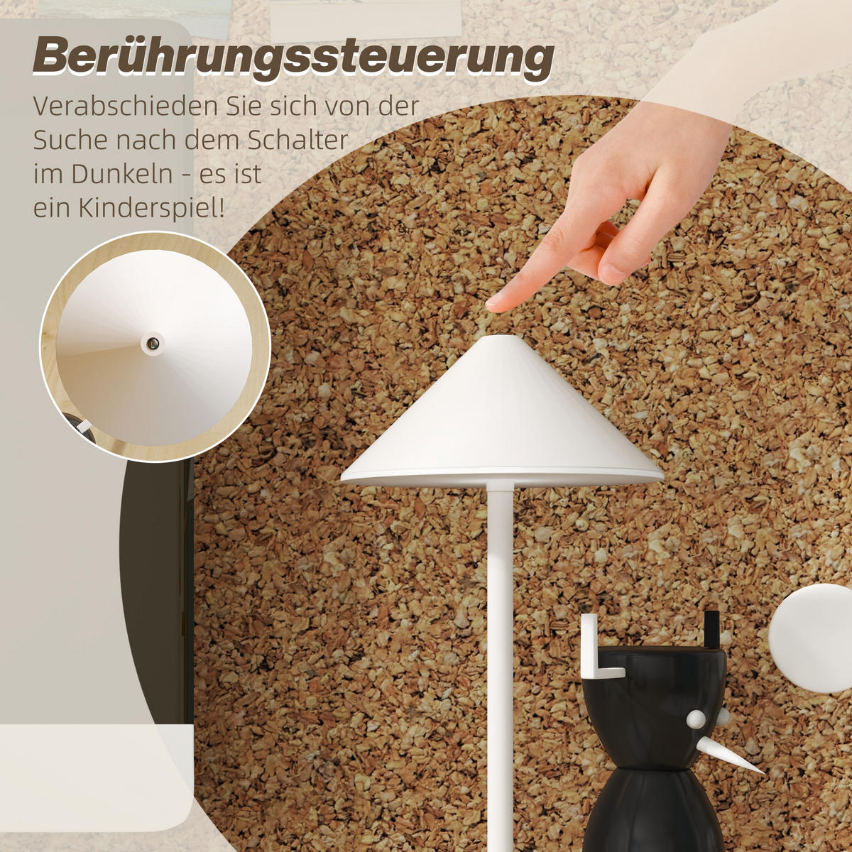 TISCHLAMPE 2er Set Metall Weiß - Weiß, Metall (15/15/31.5cm) - HOMCOM