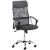 CHEFSESSEL Lederlook grau - Chromfarben/Grau, Textil/Metall (60/110/53cm) - CLP