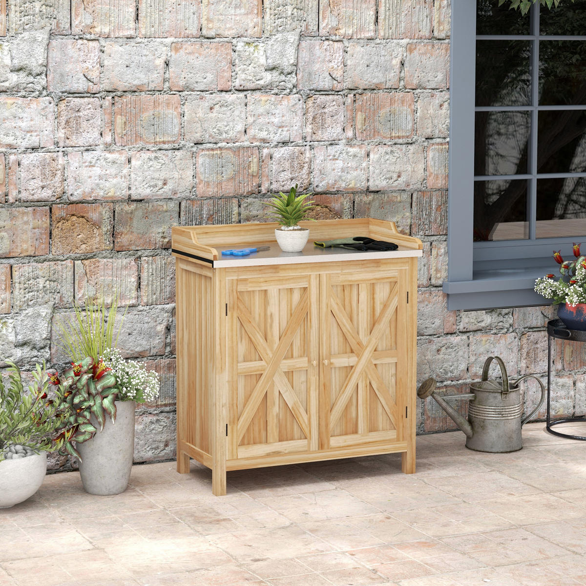 PFLANZTISCH DE-18938 Naturholz - Naturfarben, Holzwerkstoff (83/40/92cm) - ComfortXL