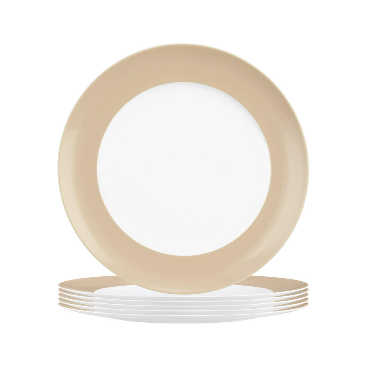 FRÜHSTÜCKSTELLER Liberty Pure Colors Dusty Beige ø 22,5 cm 6er Set - Beige, Keramik (22.6cm) - Seltmann Weiden