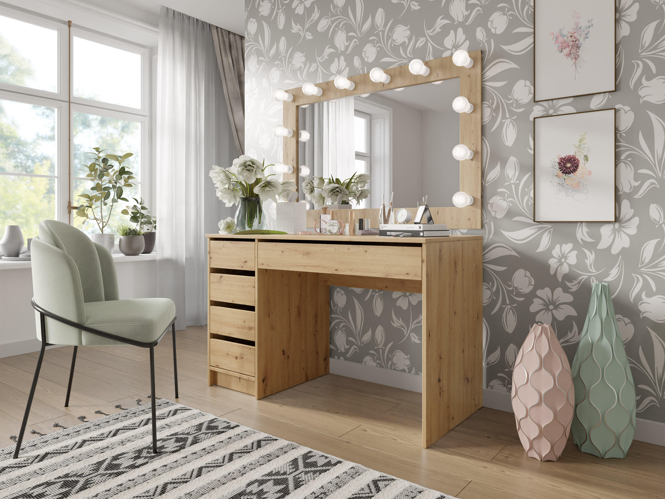 SCHREIBTISCH Ada - Braun, Holzwerkstoff (55/120/76cm) - MIRJAN24
