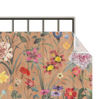 BALKON SICHTSCHUTZ Wildblumenmuster 700/75 cm - Braun, Kunststoff (700/75cm) - Bilderwelten