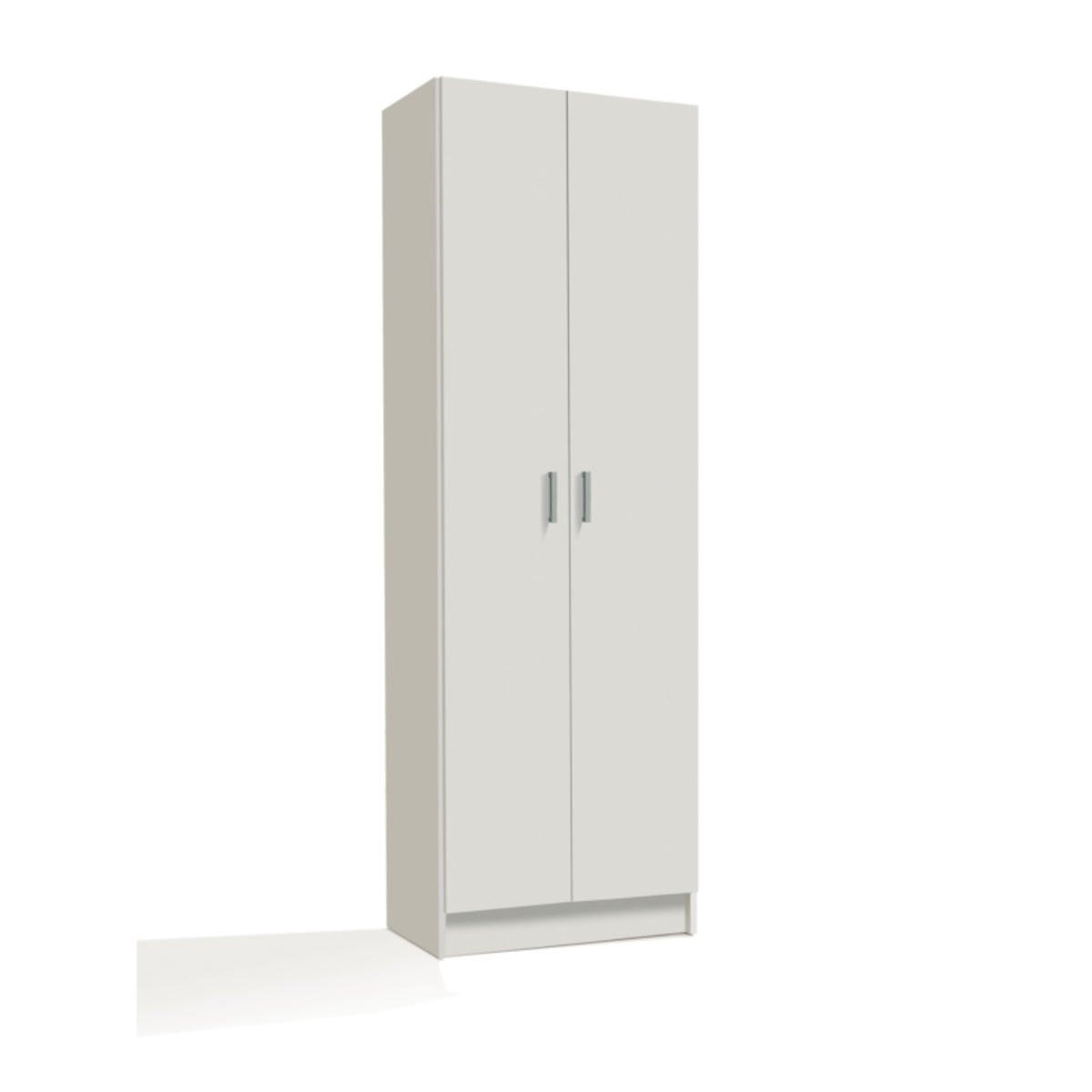 SCHRANK 2-türig, weiß 58,5/181/37 cm - Weiß, Holzwerkstoff (37/180/11.5cm) - Calicosy