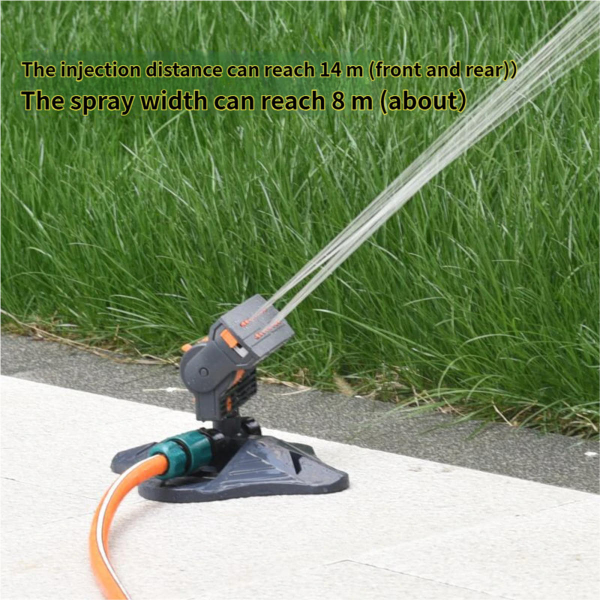 AUTOMATISCHER Schwenk-Gartensprinkler, Grau, 25 × 21 × 18 cm - Grau, Kunststoff (21/18/25cm) - Weltevree