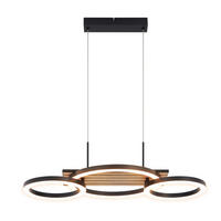 LED PENDELLEUCHTE Nythric 58/30/141 cm - Schwarz, Kunststoff/Metall (58/30/141cm) - ZMH