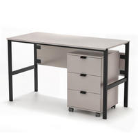 SCHREIBTISCH MINO 128x60x75,5 cm Bürotisch Computertisch, Beige - Beige, Holzwerkstoff (60/128/75.5cm) - MASSENO