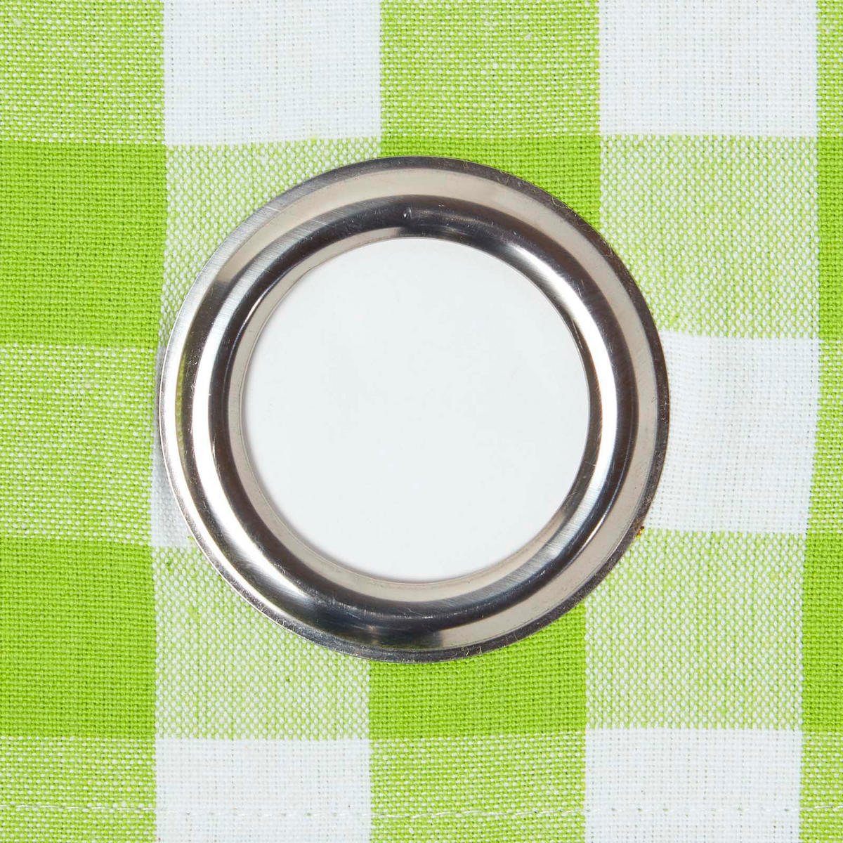 ÖSENVORHANG Karomuster blickdicht 2er-Set, 137/182 cm - Grün, Textil (137/182cm) - Homescapes