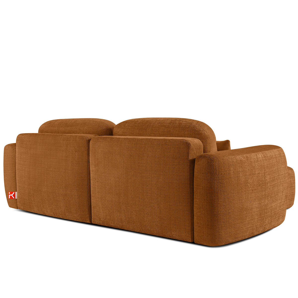 ECKSOFA rechts ELOSA - Rot, Holz/Textil (245/165cm) - KONSIMO®