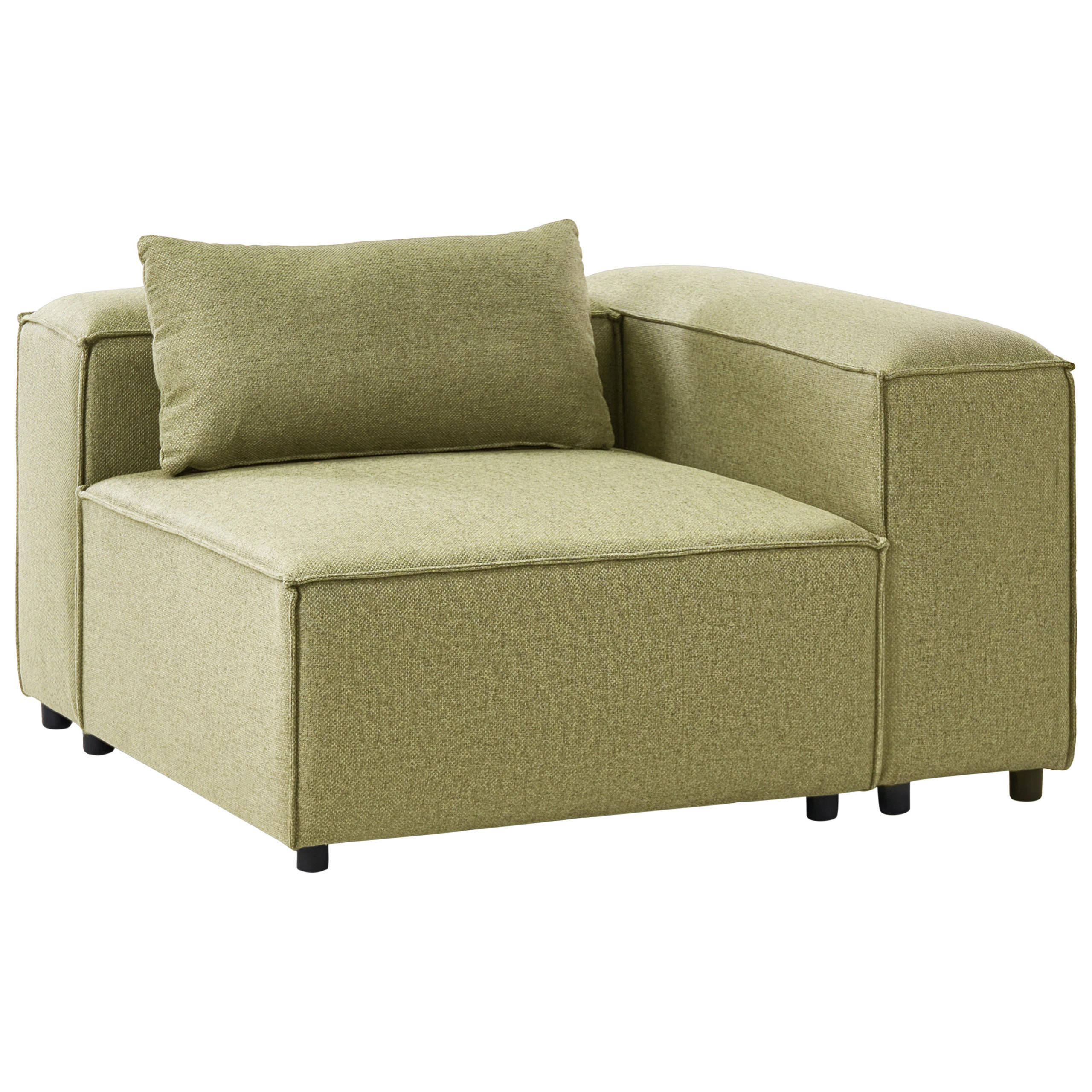 Beliani Eckmodul Olivgrün 123x70x121 cm