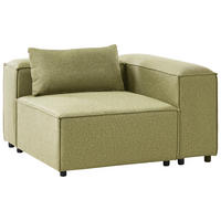 ECKMODUL Stoff Olivgrün symmetrisch Brande - Olivgrün, Textil (123/70/121cm) - Beliani