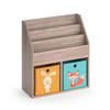KINDERREGAL Luigi Sonoma 72 x 79 cm mit 2 Faltboxen opt.1 - Sonoma Eiche, Holzwerkstoff (72/79/30.7cm) - Vicco