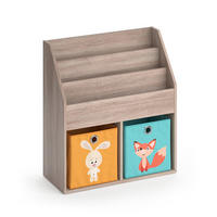 KINDERREGAL Luigi Sonoma 72 x 79 cm mit 2 Faltboxen opt.1 - Sonoma Eiche, Holzwerkstoff (72/79/30.7cm) - Vicco