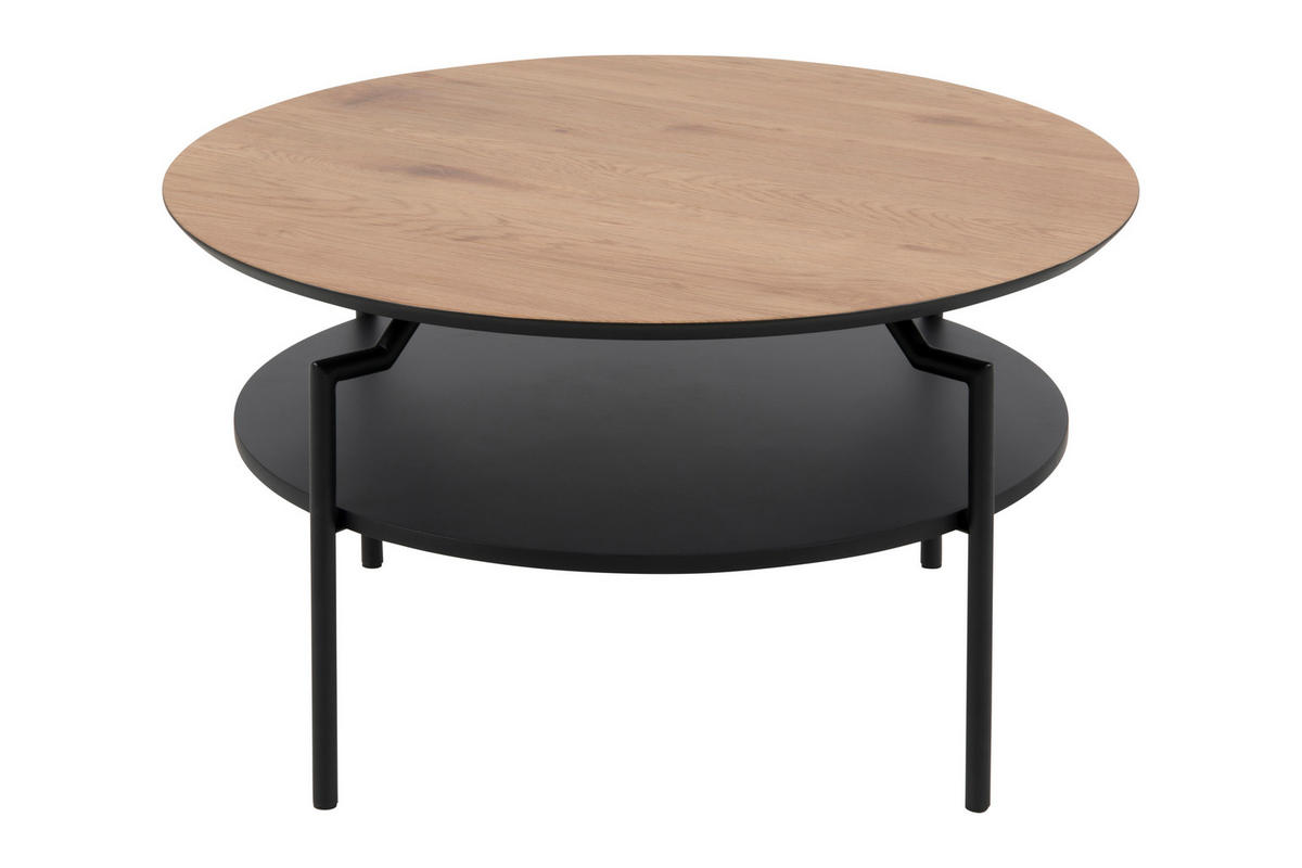 COUCHTISCH Ø80 cm Schwarz - Schwarz, Holzwerkstoff (80/80/45cm) - ebuy24